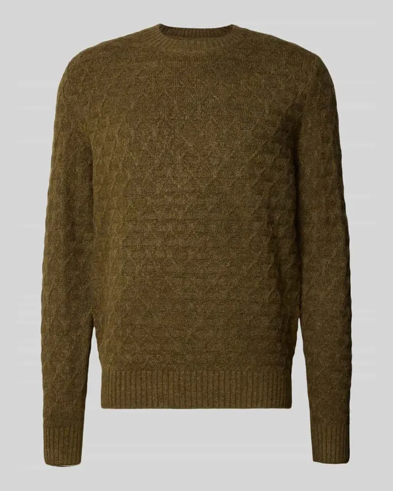 Jack & Jones Strickpullover mit gerippten Abschlüssen Modell 'BLASIMON Camel