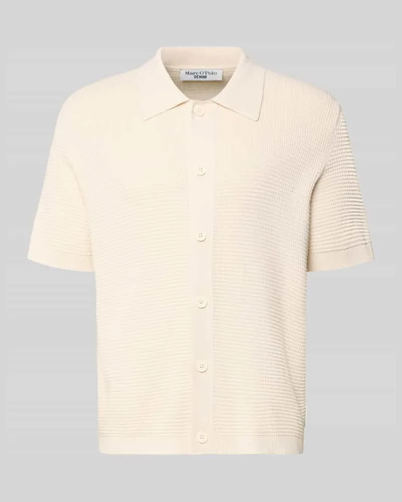 Marc O'Polo Regular Fit Freizeithemd aus reiner Baumwolle Offwhite