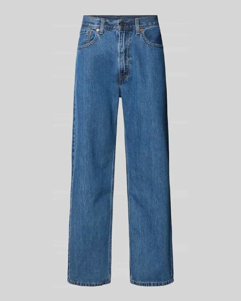 Levi's Straight Fit Jeans mit Label-Detail Modell '565 Blau