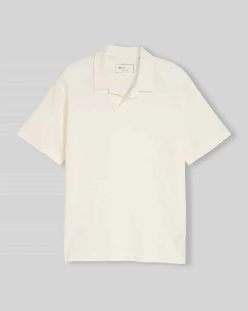 Tom Tailor Relaxed Fit Poloshirt aus Baumwoll-Mix Offwhite