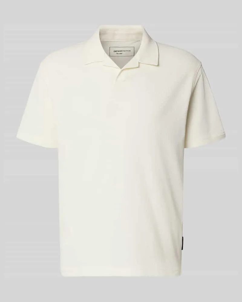 Tom Tailor Relaxed Fit Poloshirt aus Baumwoll-Mix Offwhite