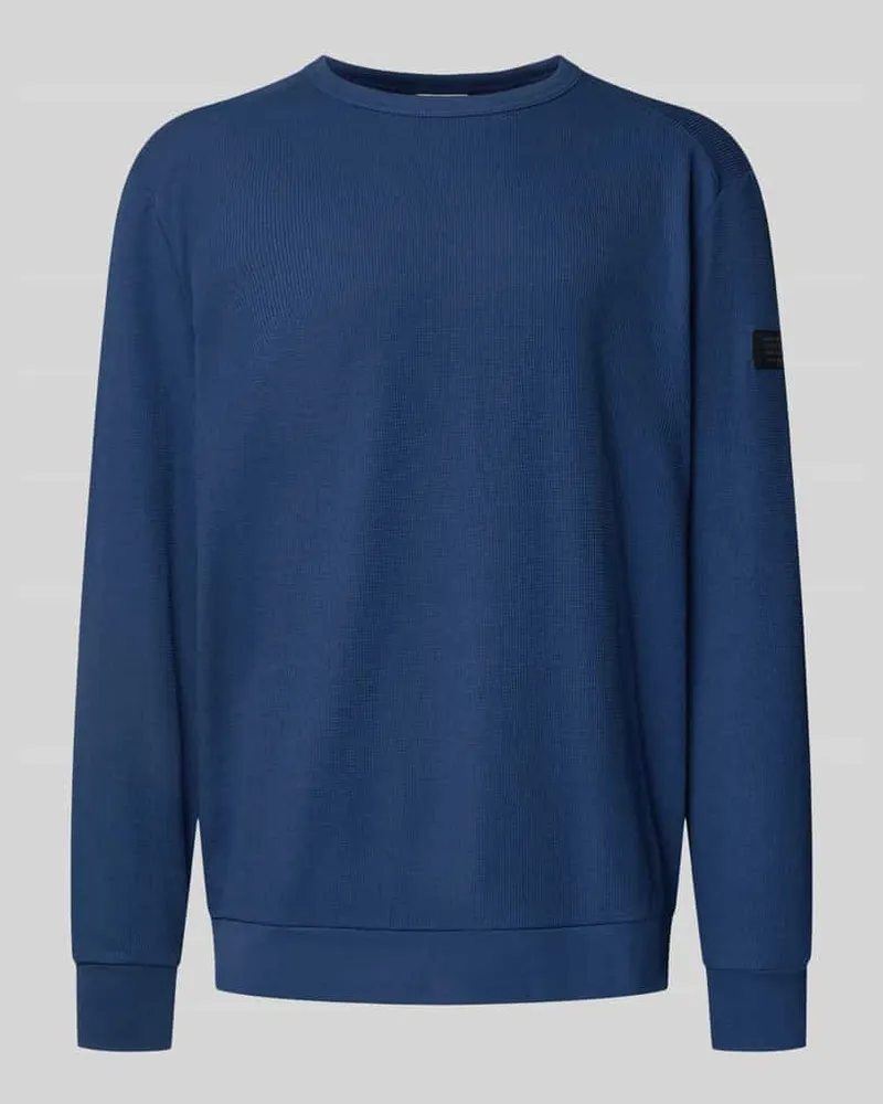 Tom Tailor Regular Fit Langarmshirt aus Baumwoll-Mix Blau