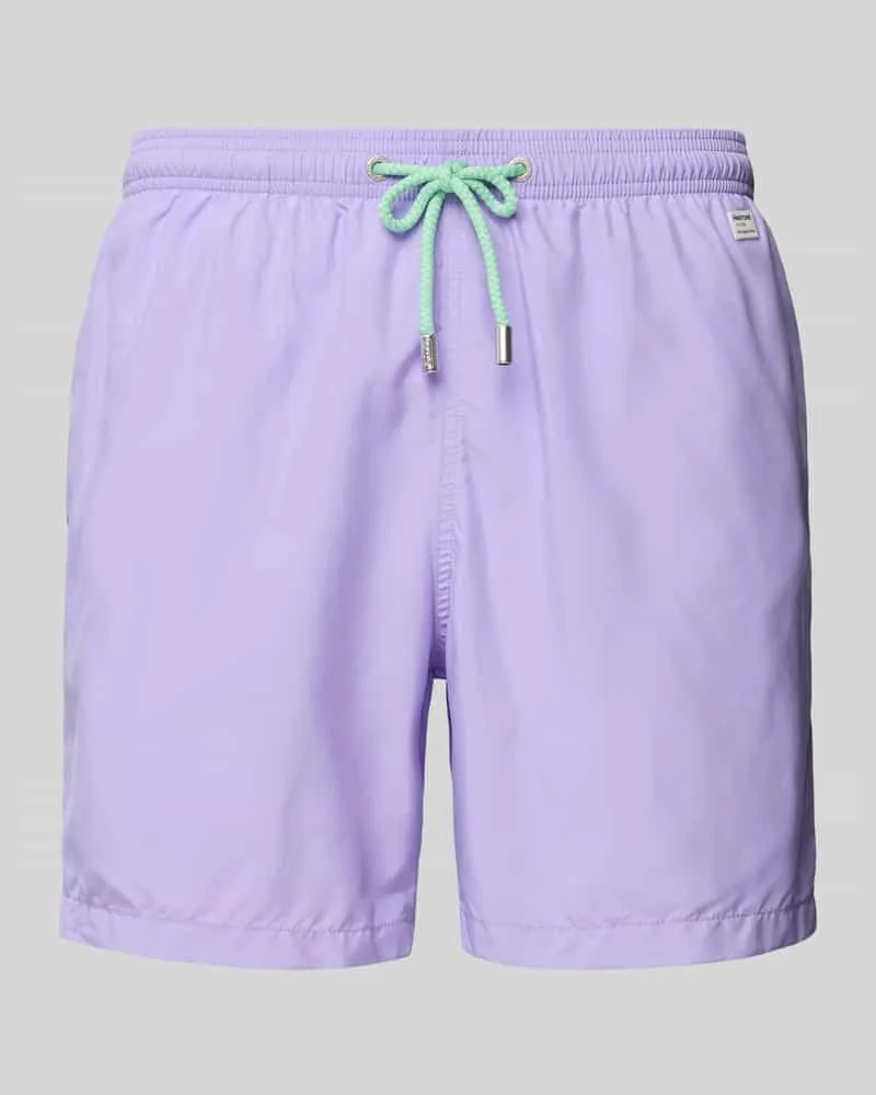 MC2 Saint Barth Regular Fit Badeshorts mit Label-Badge Modell 'LIGHTING PANTONE Flieder