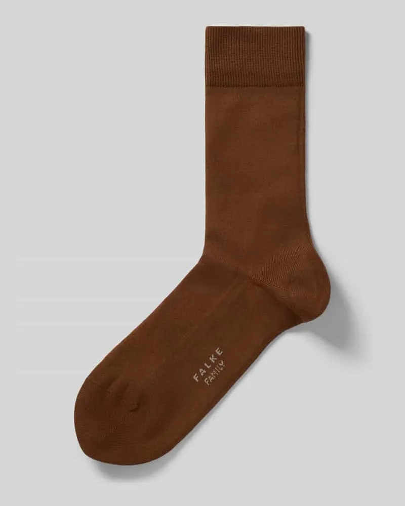 Falke Socken aus Baumwoll-Mix Modell 'Family Mittelbraun