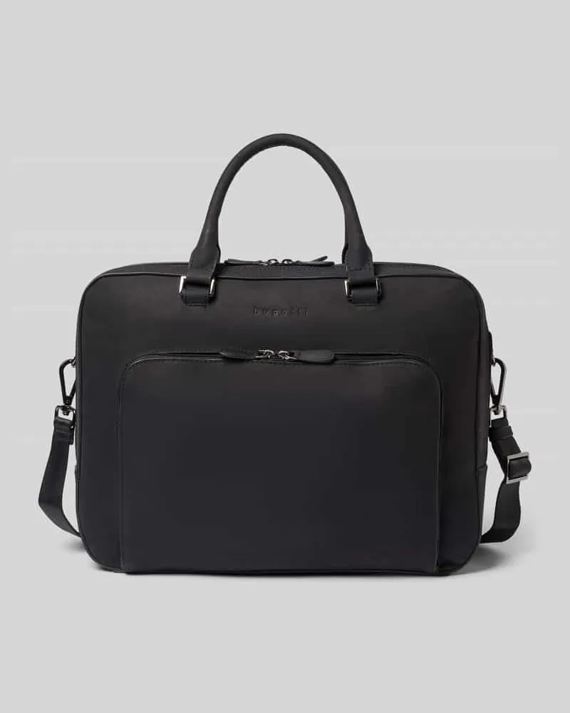 Bugatti Laptoptasche mit Schulterriemen Modell 'Luca Black