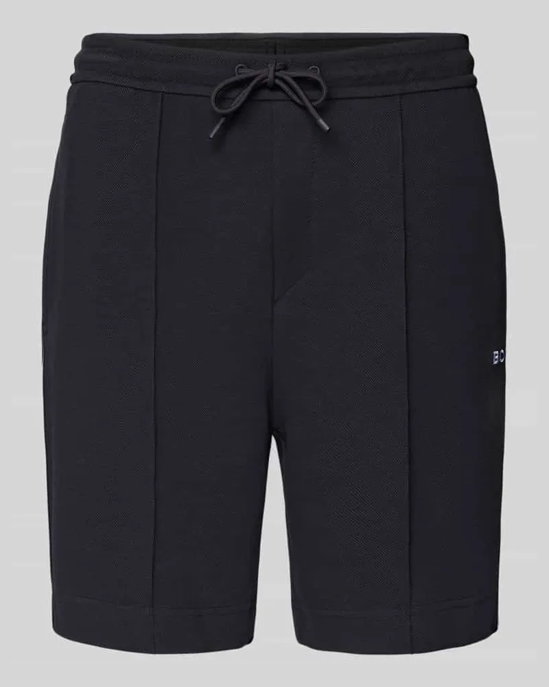 HUGO BOSS Regular Fit Sweatshorts aus Baumwoll-Mix Modell 'JT_JOIN HEADLO Dunkelblau