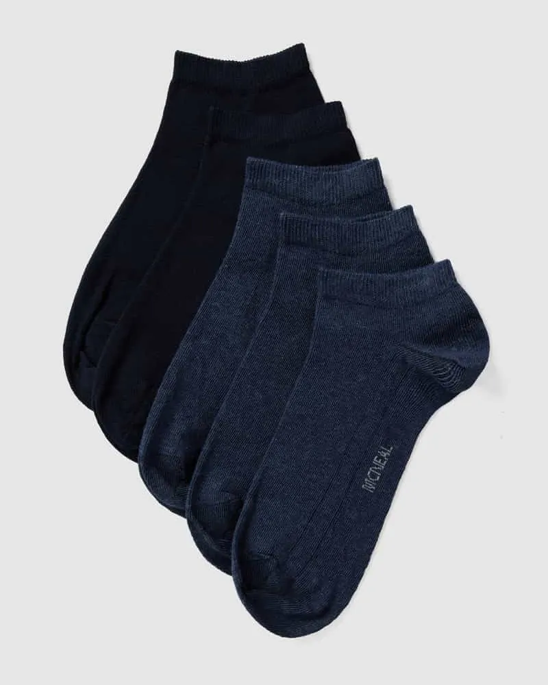 McNeal Sneakersocken mit Stretch-Anteil im 5er-Pack 