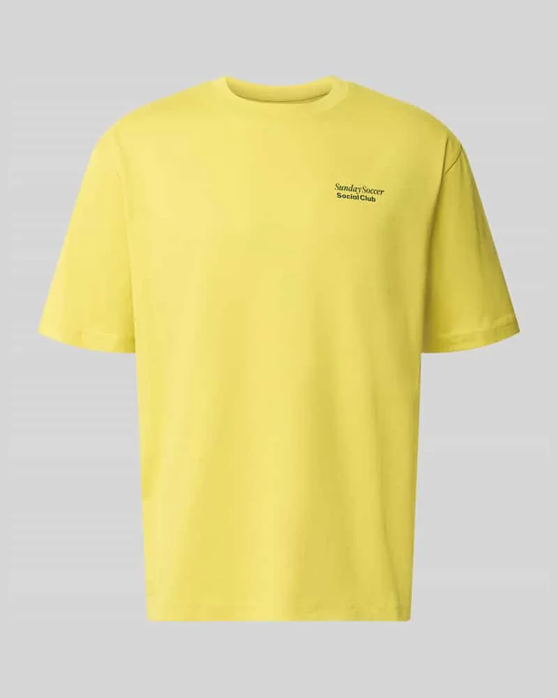McNeal T-Shirt mit Statement-Print Senf