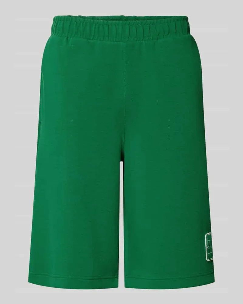 Lacoste Relaxed Fit Sweatshorts aus Baumwoll-Mix Gruen