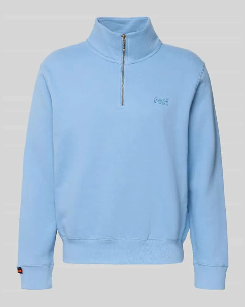 Superdry. Regular Fit Sweatshirt mit Logo-Stitching Bleu