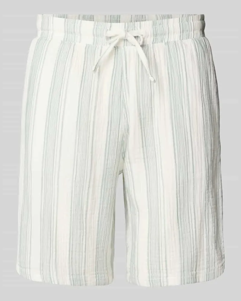 Jack & Jones Regular Fit Shorts mit elastischem Bund Modell 'JAIDEN Offwhite
