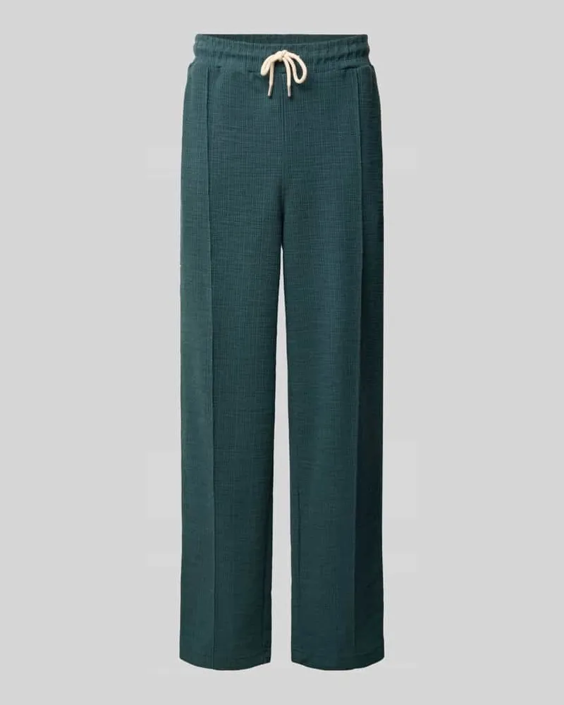 PEGADOR Straight Fit Sweatpants aus Baumwoll-Mix Dunkelgruen