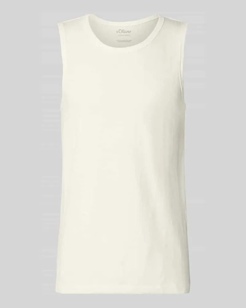 S.Oliver Regular Fit Tank Top aus reiner Baumwolle Weiss