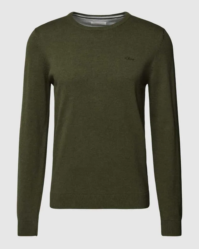 S.Oliver Strickpullover mit Label-Stitching 