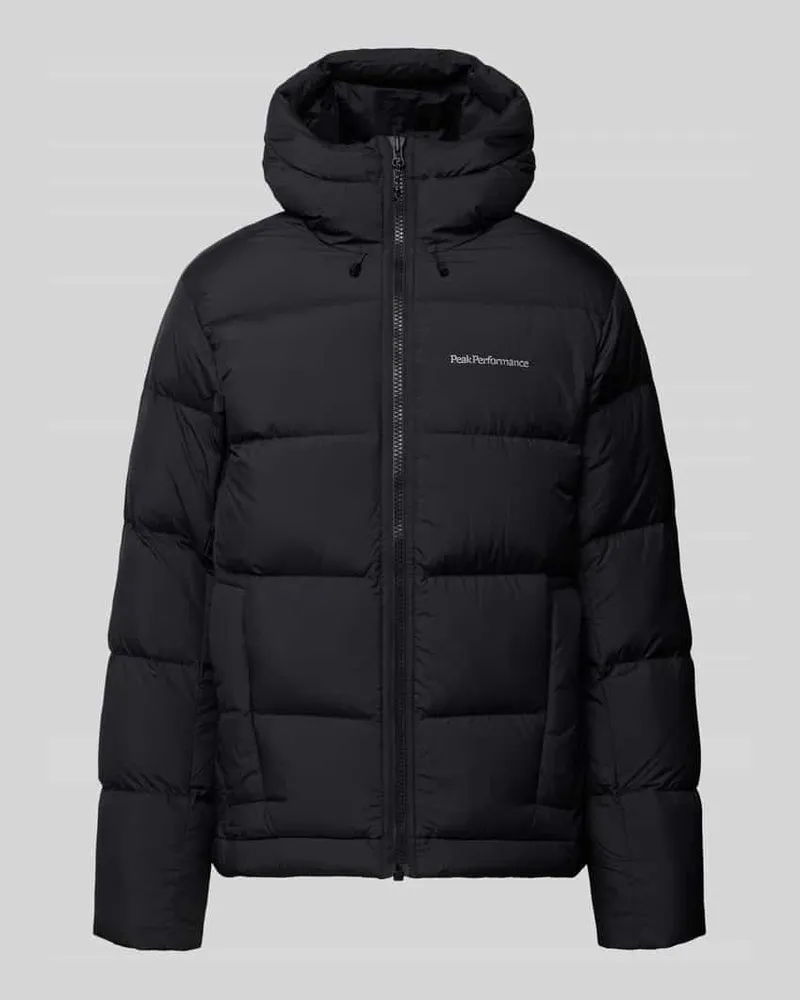 Peak Performance Daunenjacke mit Label-Stitching Black