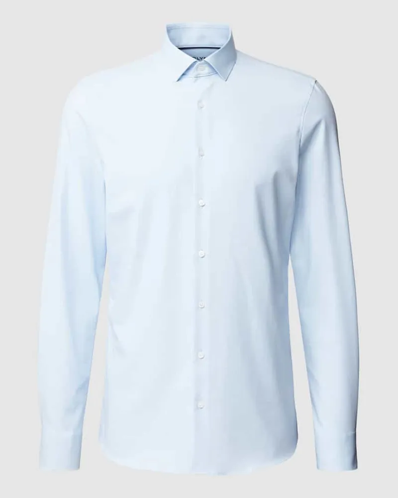 Olymp Slim Fit Businesshemd aus Baumwoll-Mix Bleu