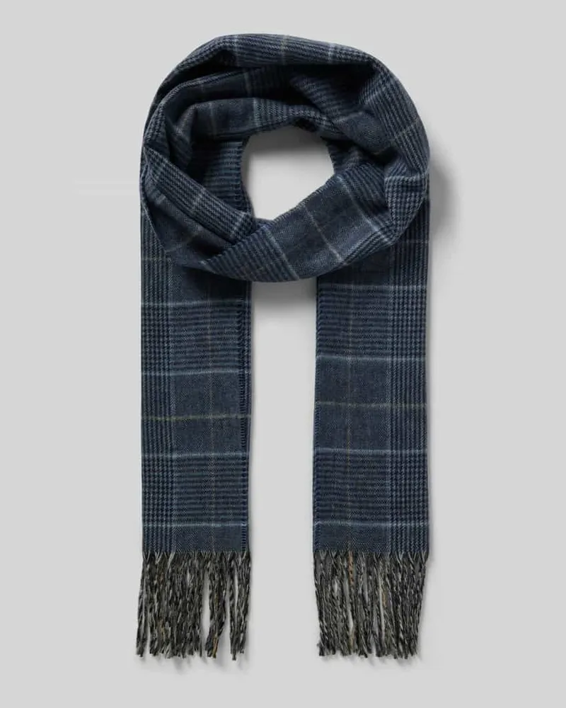 Christian Berg Schal in Strick-Optik Jeansblau