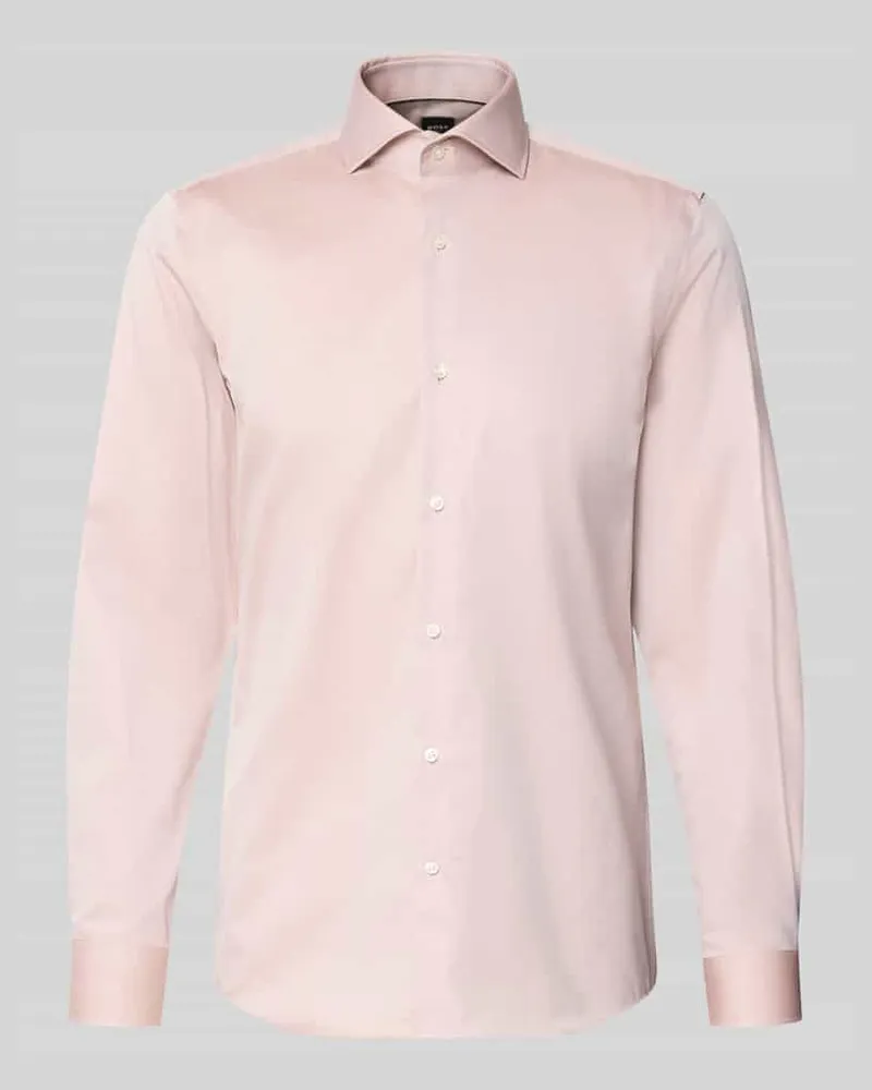 HUGO BOSS Slim Fit Businesshemd aus reiner Baumwolle Modell 'H-HANK-SP-B1 Sand