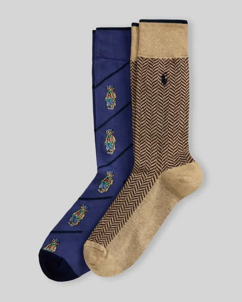 Ralph Lauren Socken mit Logo-Stickerei im 2er-Pack Marine