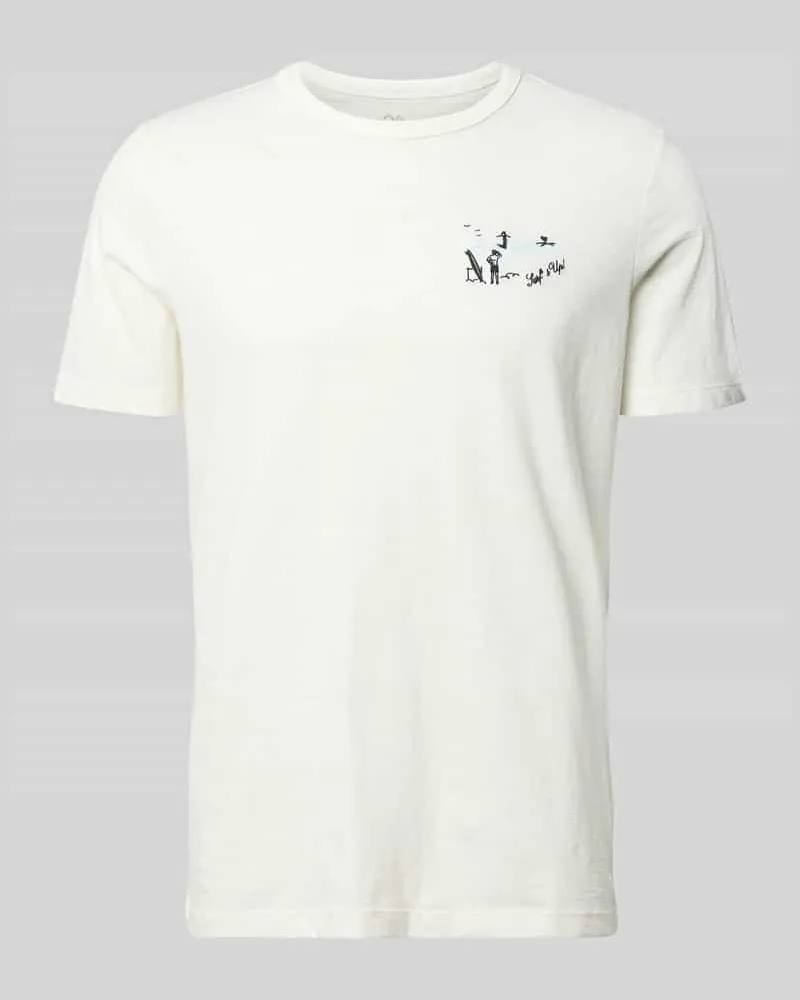 S.Oliver Regular Fit T-Shirt aus reiner Baumwolle Weiss