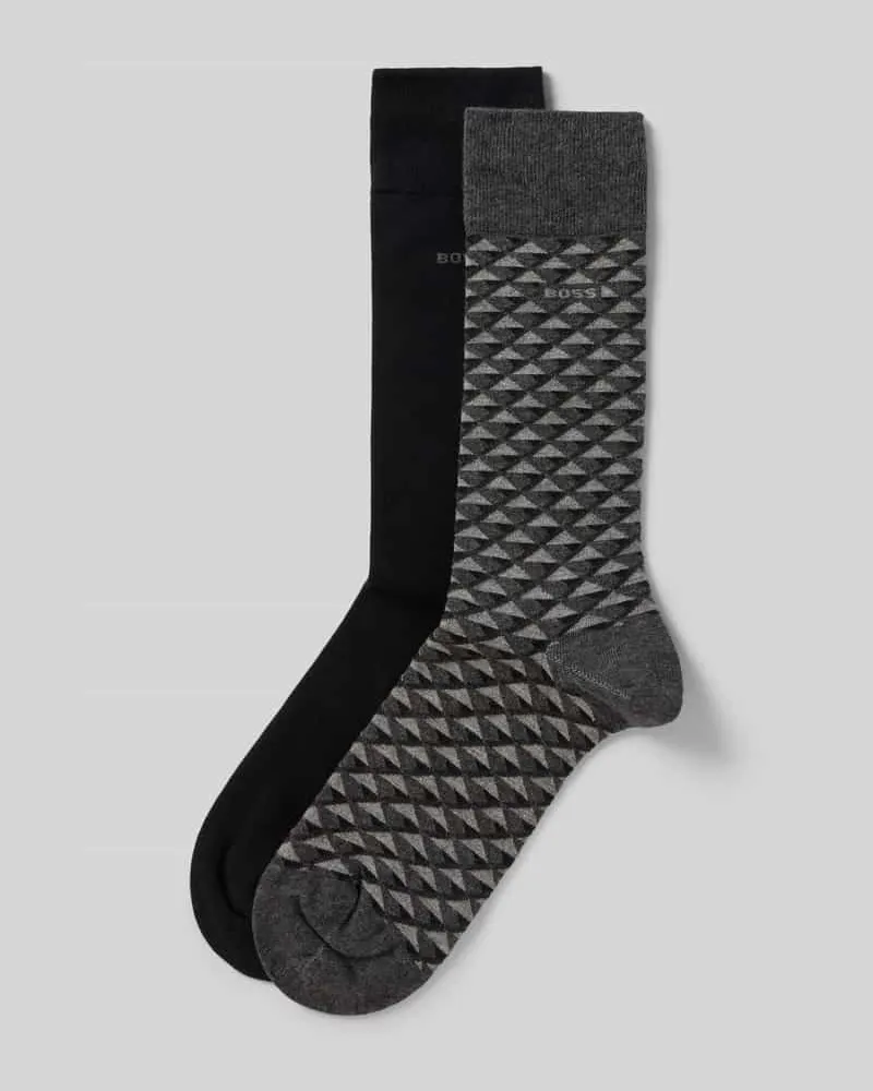 HUGO BOSS Socken aus Baumwoll-Mix im 2er-Pack Mittelgrau