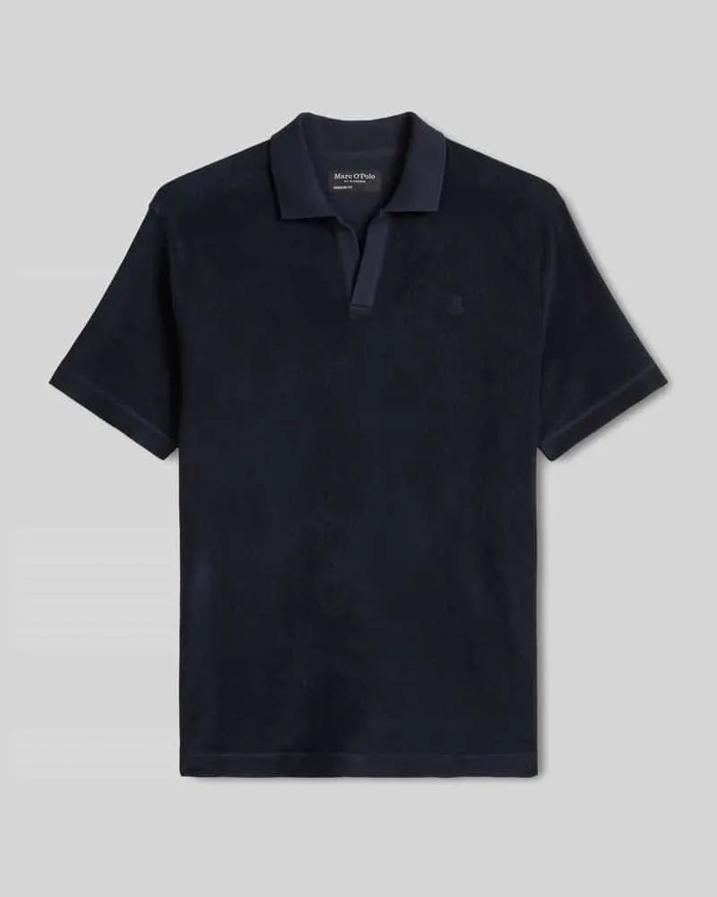 Marc O'Polo Regular Fit Poloshirt aus reinem Baumwoll-Frottee Marine