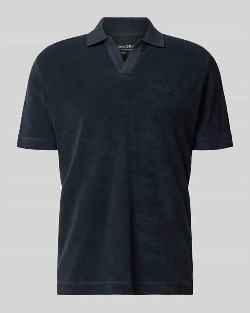 Marc O'Polo Regular Fit Poloshirt aus reinem Baumwoll-Frottee Marine