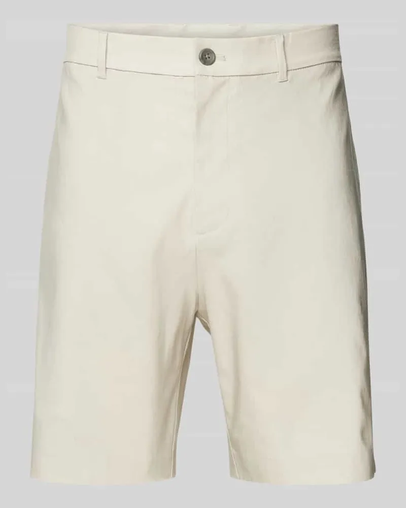 Calvin Klein Regular Fit Chino-Shorts aus elastischem Lyocell-Leinen-Mix 