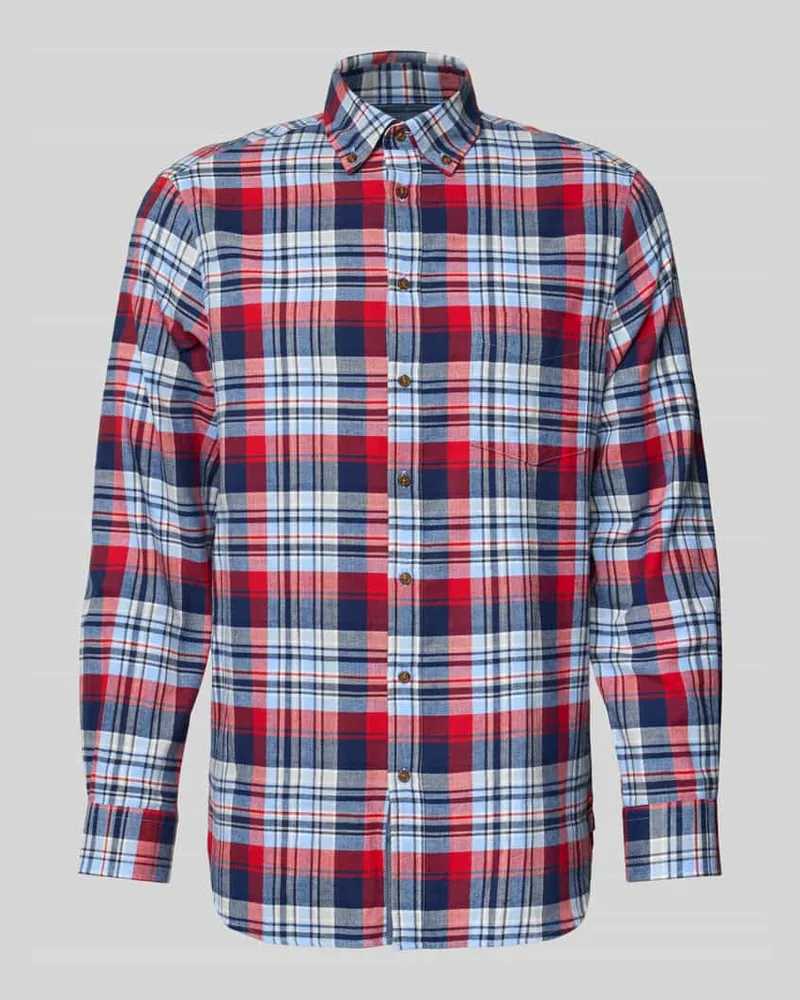 Christian Berg Regular Fit Freizeithemd mit Button-Down-Kragen 