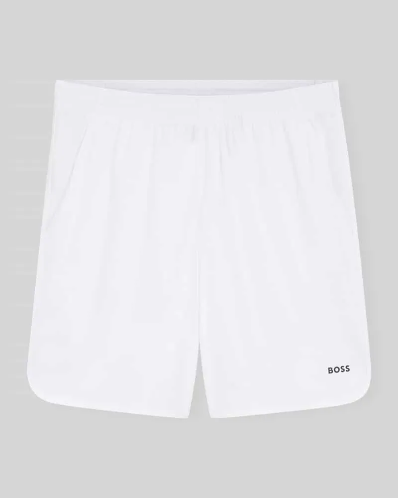 HUGO BOSS Regular Fit Sportshorts Modell 'JT_TOC GAME Weiss