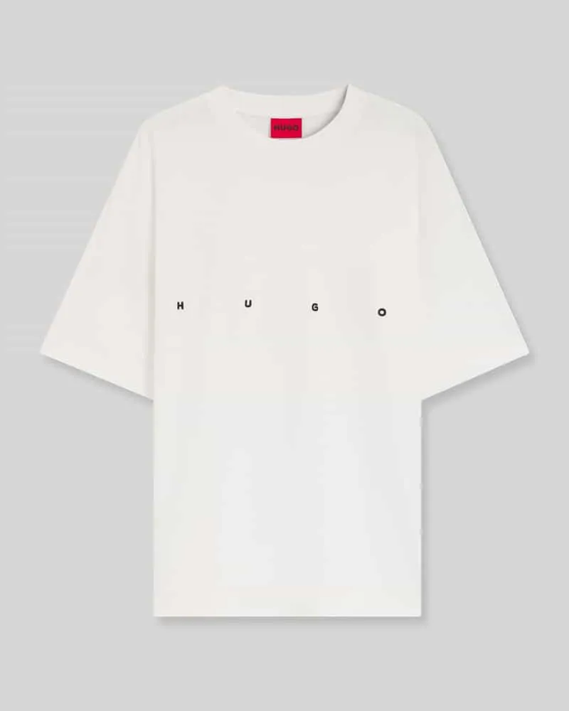HUGO BOSS Oversize T-Shirt mit Rücken-Print Modell 'DARISO Weiss