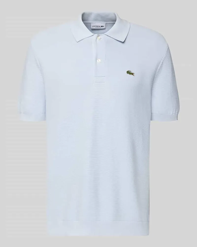 Lacoste Regular Fit Poloshirt aus reiner Baumwolle Hellblau