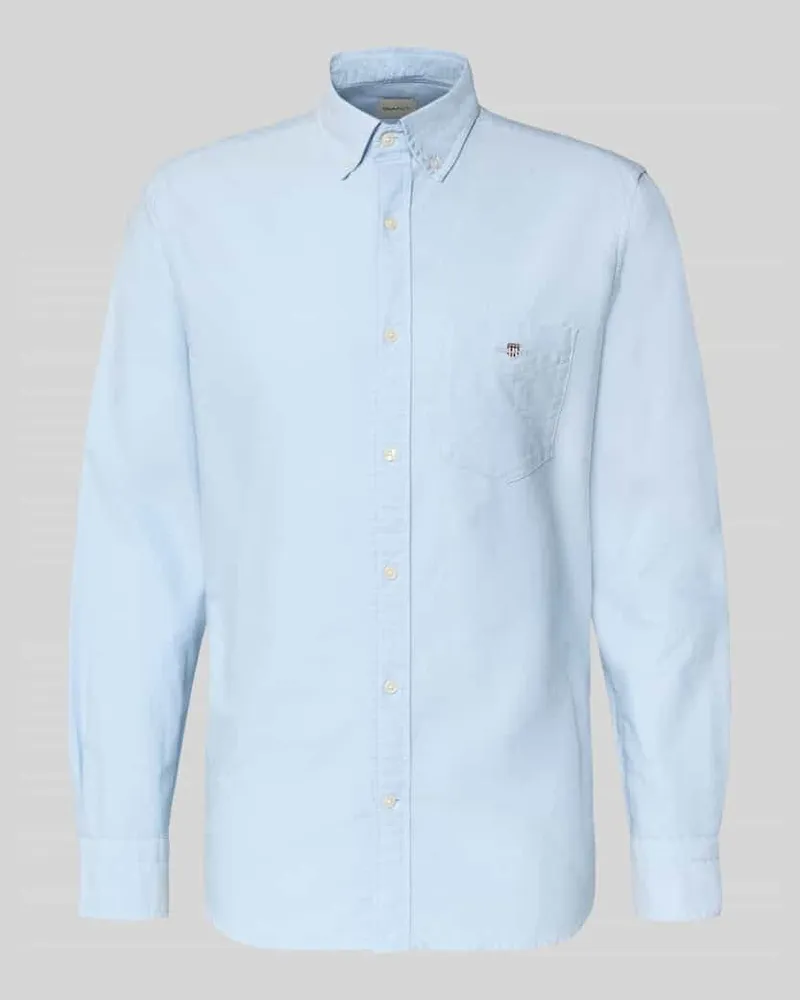 Gant Regular Fit Freizeithemd mit Brusttasche Modell 'OXFORD Hellblau