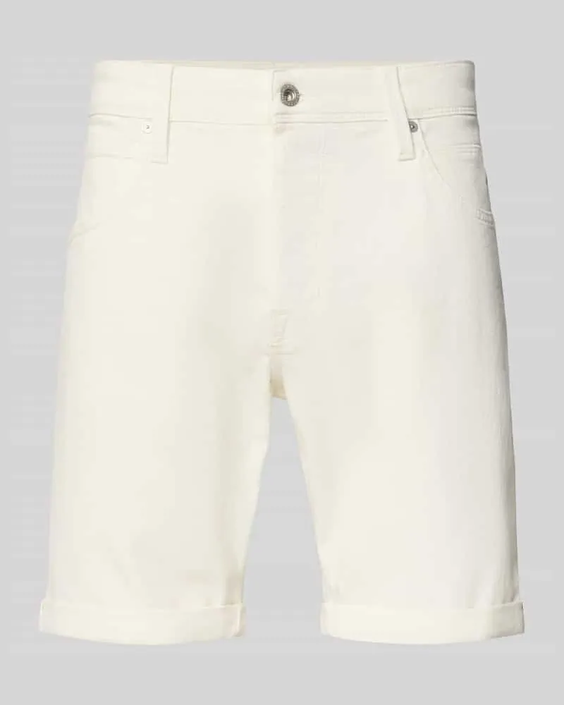Jack & Jones Regular Fit Jeansshorts Modell 'RICK Weiss