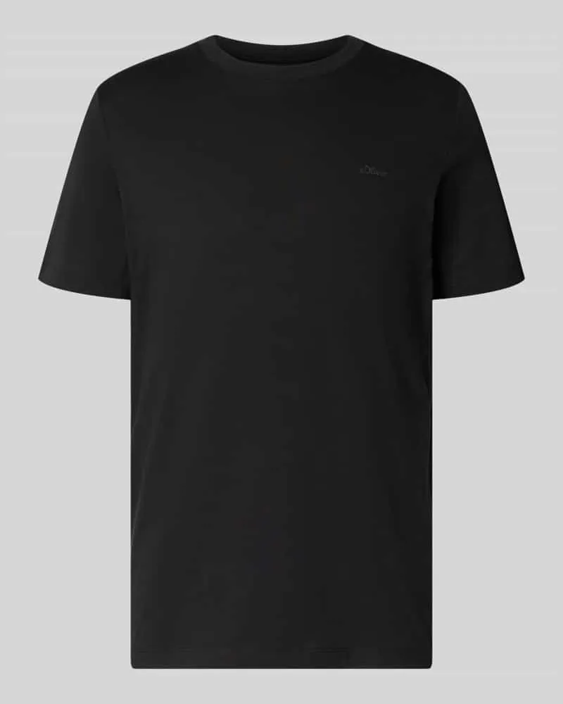 S.Oliver Regular Fit T-Shirt aus reiner Baumwolle Black