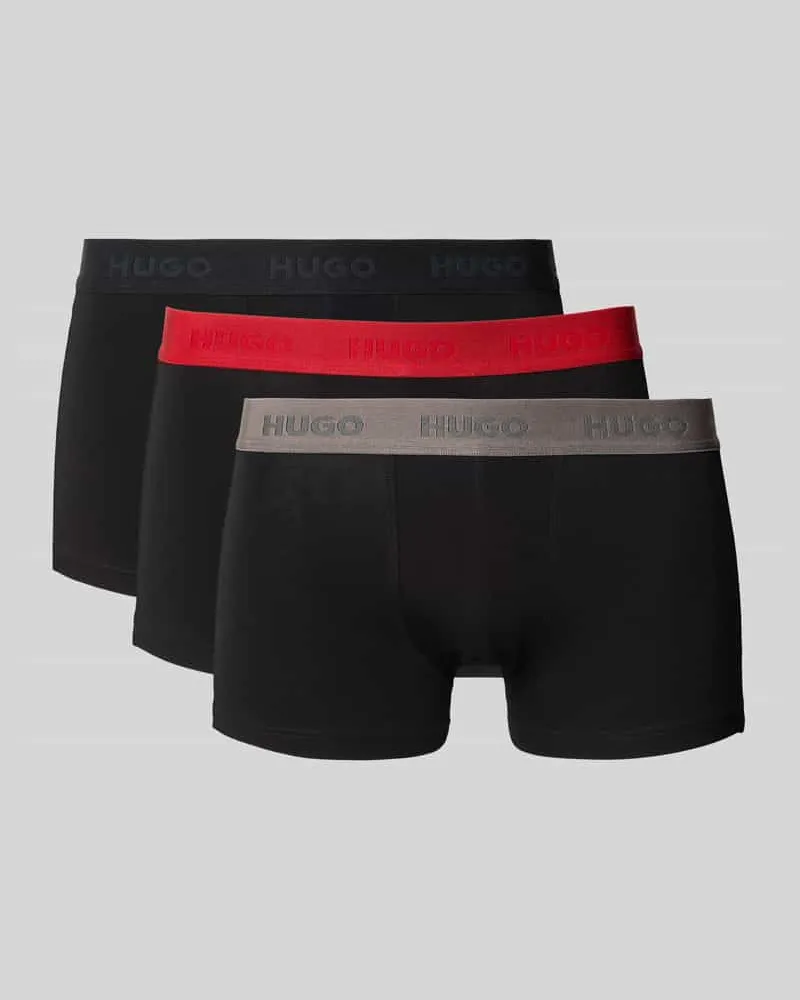 HUGO BOSS Regular Fit Trunks aus Baumwoll-Mix im 3er-Pack 
