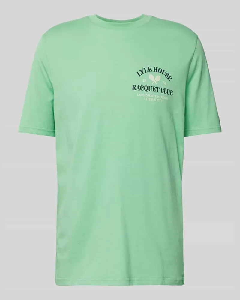 Lyle & Scott T-Shirt mit Statement-Label-Print Hellgruen