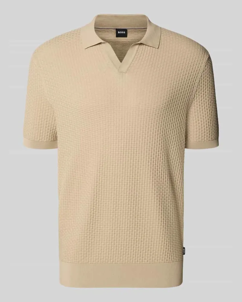 HUGO BOSS Regular Fit Poloshirt aus reiner Baumwolle Modell 'NATALO Beige