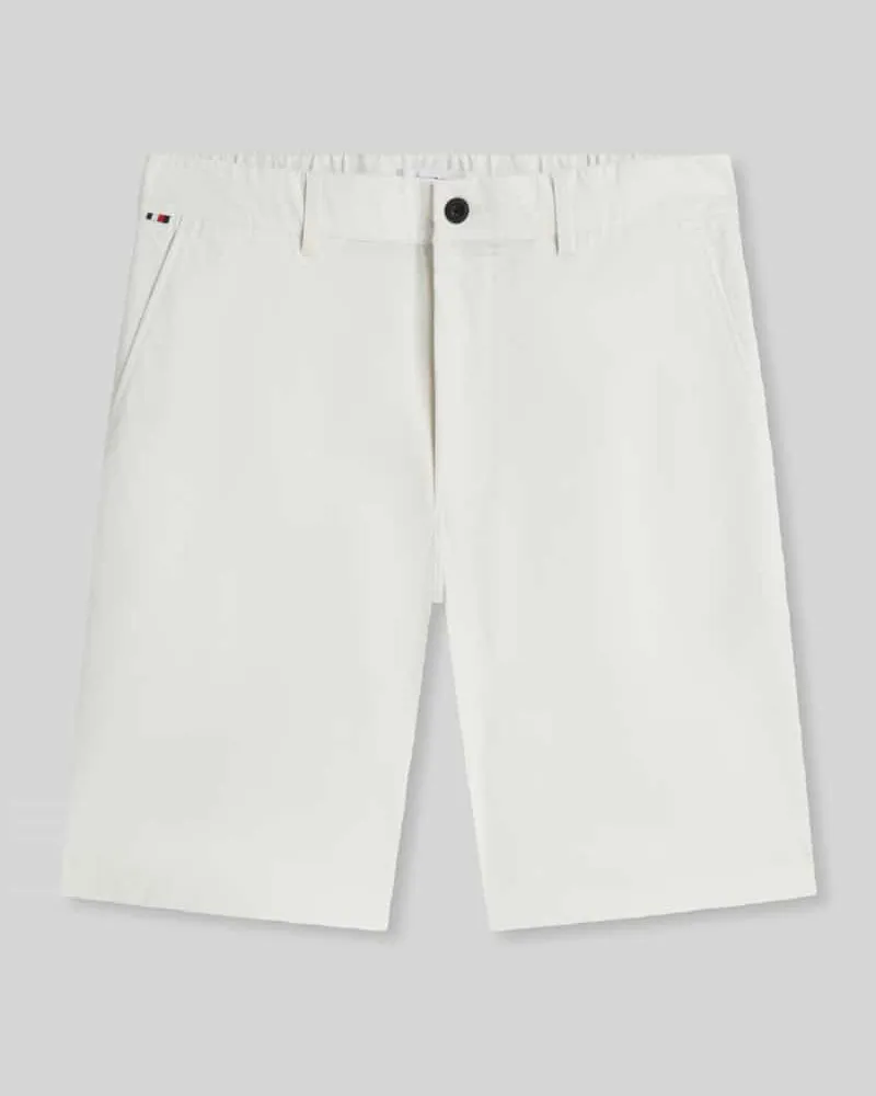 Tommy Hilfiger Regular Fit Chinoshorts mit Label Stitching Offwhite