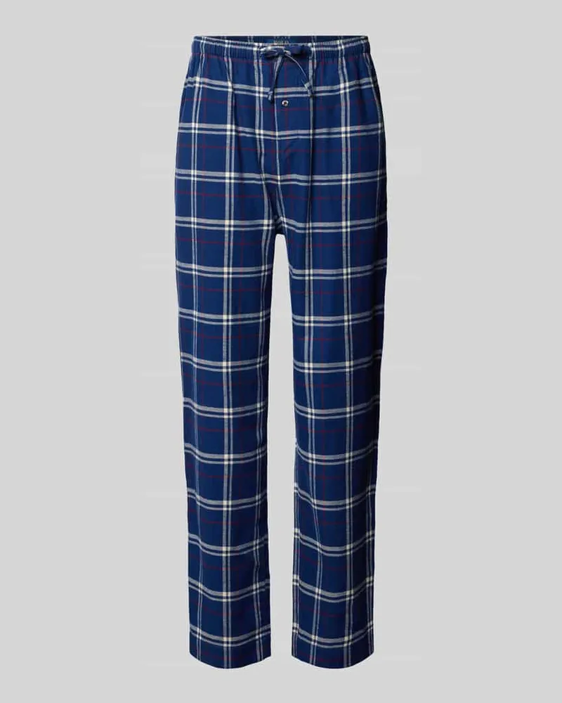 Ralph Lauren Comfort Fit Pyjama-Hose aus reiner Baumwolle Marine