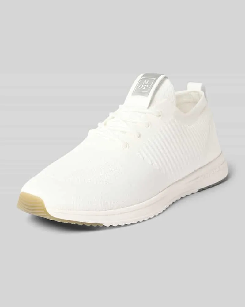 Marc O'Polo Low Top Sneaker mit strukturierter Stretch-Oberfläche Weiss