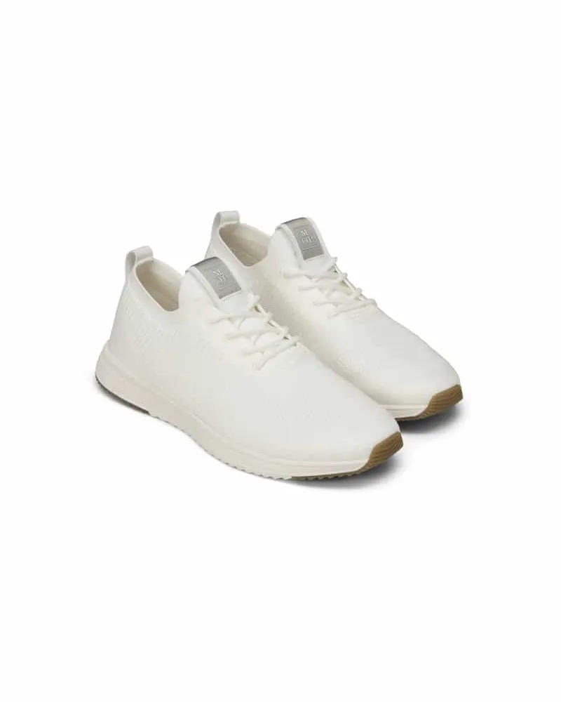 Marc O'Polo Low Top Sneaker mit strukturierter Stretch-Oberfläche Weiss