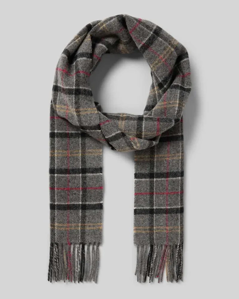 Barbour Schal aus reiner Wolle Anthrazit