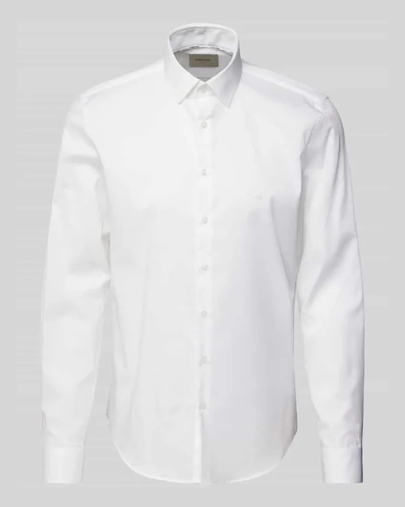 Calvin Klein Regular Fit Business-Hemd mit Kentkragen Modell 'Bari Weiss