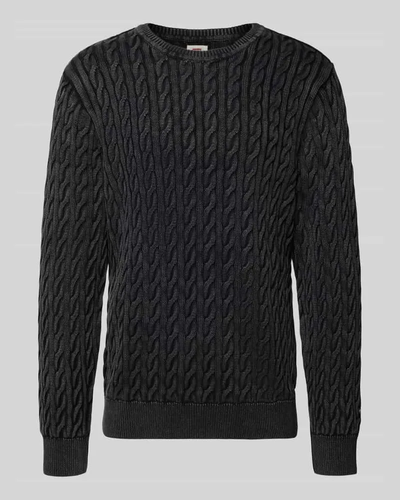 Levi's Strickpullover mit Zopfmuster Modell 'PRESIDIO Black