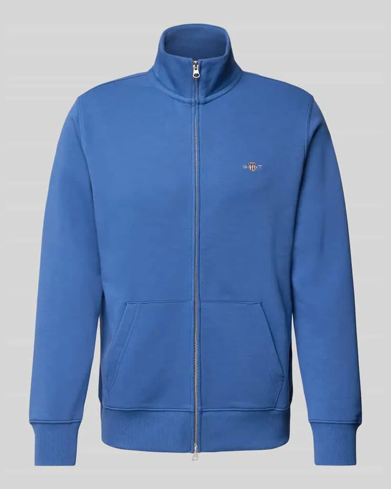 Gant Regular Fit Sweatjacke mit Label-Stitching 