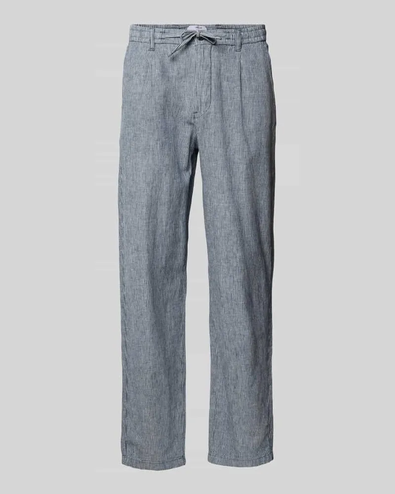 Lindbergh Stoffhose mit Leinen-Anteil und seitlichen Eingrifftaschen 