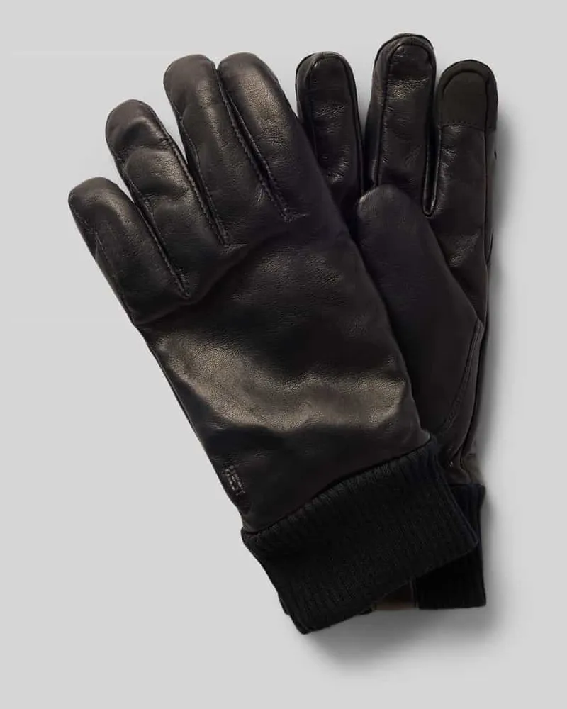 Hestra Handschuhe aus reinem Leder Modell 'Fredrik Black