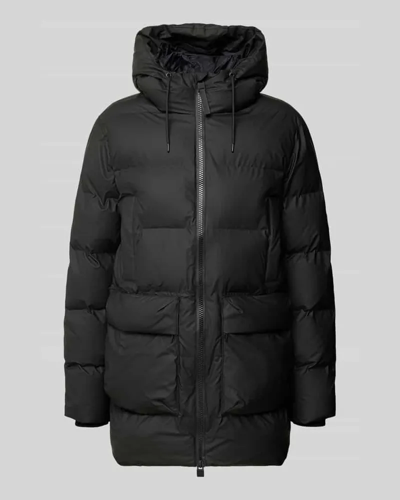 RAINS Steppjacke mit Kapuze Modell 'Alta Black