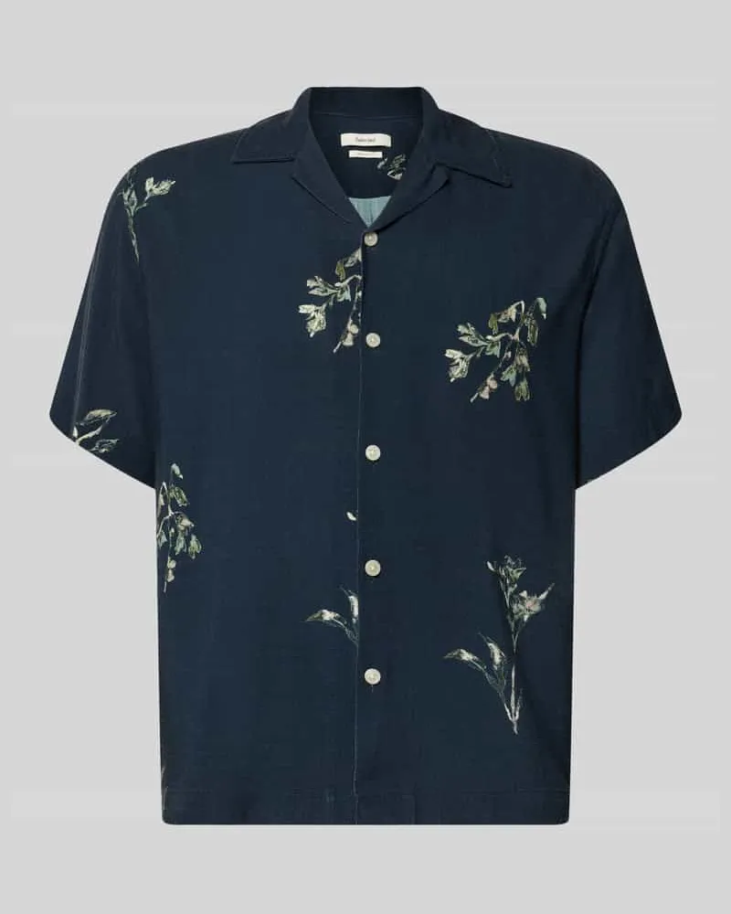 Selected Homme Regular Fit Freizeithemd aus reiner Viskose Modell 'TERRY Marine